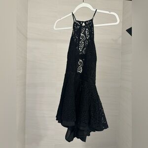 Gorgeous black lace romper.